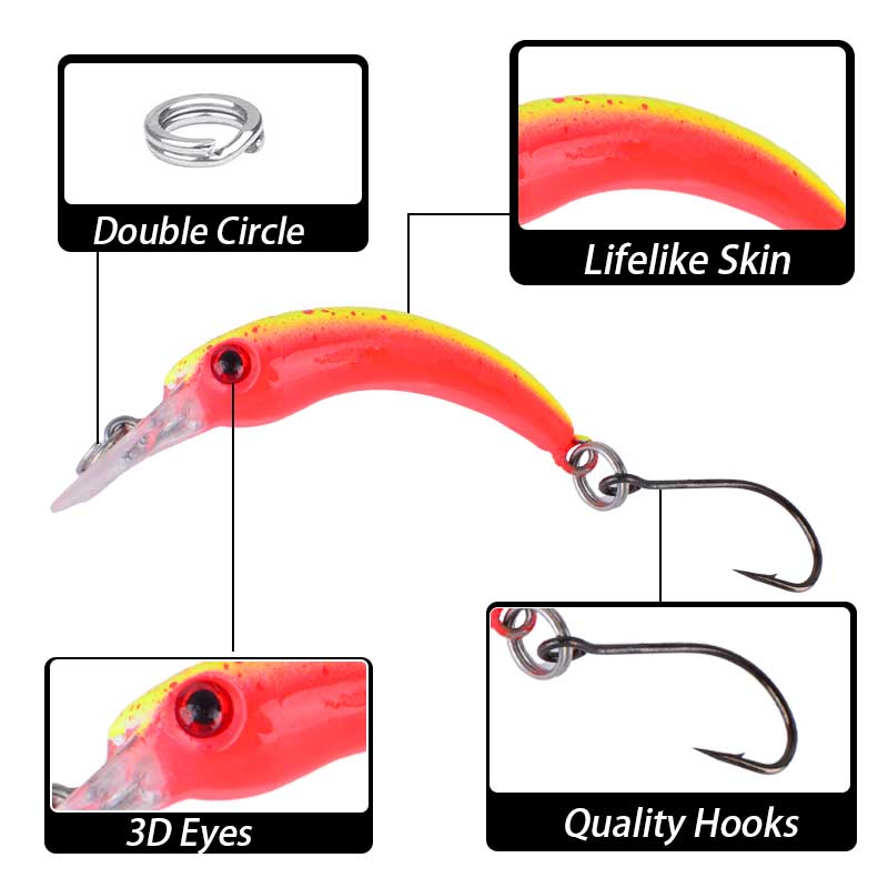 8 pezzi esca da pesca ad affon - Fishing Equipment For Trout recensione e prezzo